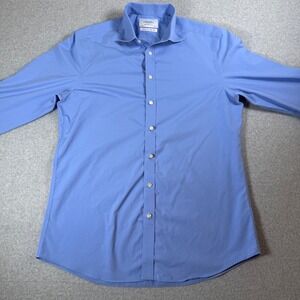 Charles Tyrwhitt Jermyn Street London Blue Non Iron Slim Fit Dress Shirt 16.5 35